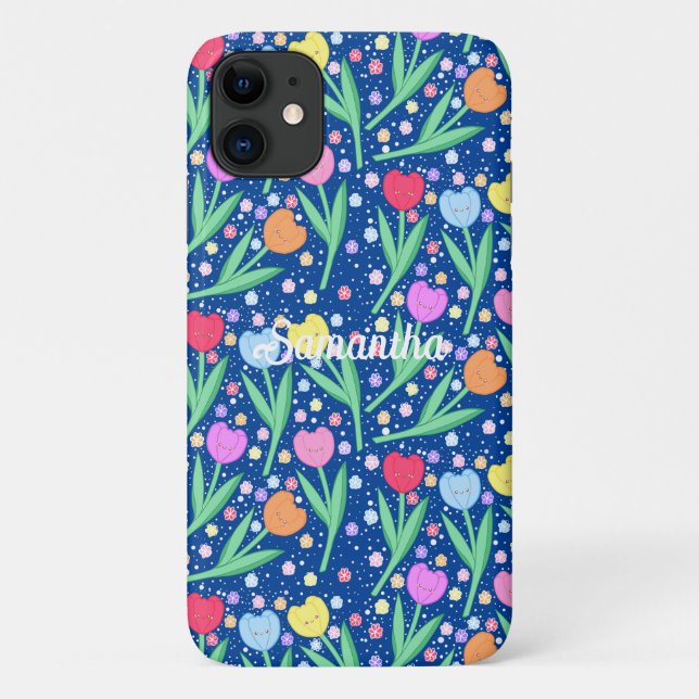 Capa Para iPhone 11 Flores Coloridas (Verso)