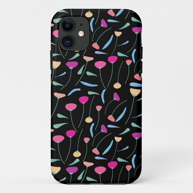 Capa Para iPhone 11 Flores Coloridas (Verso)