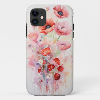 Capa Para iPhone 11 Flores de Água - Rosa Cor-de-Rosa