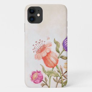 Capa Para iPhone 11 Flores de aquarela