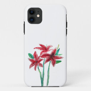 Capa Para iPhone 11 Flores de aquarela