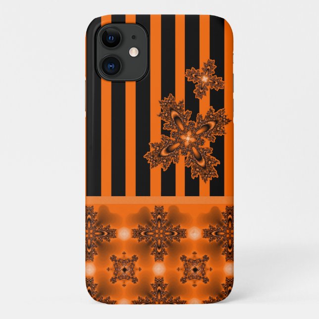Capa Para iPhone 11 Flores de Artdeco no Estilo Retroativo (Verso)