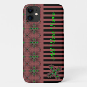 Capa Para iPhone 11 Flores de Artdeco no Estilo Retroativo, Adicione S