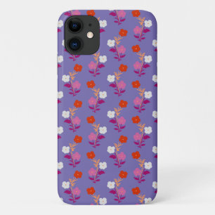 Capa Para iPhone 11 Flores de Bandeira Lésbicas Vermelhas e Sintonizad