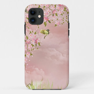 Capa Para iPhone 11 flores de cerejeira no céu