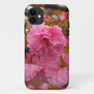 Capa Para iPhone 11 Flores de Flor de Cereja Rosa Quente