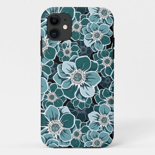 Capa Para iPhone 11 Flores de Mandala (Verso)