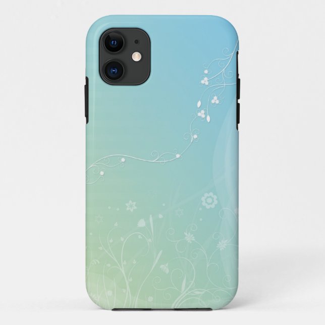 Capa Para iPhone 11 Flores de Pastel Floral (Verso)