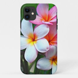 Capa Para iPhone 11 Flores de Plumeria havaianas