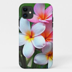 Capa Para iPhone 11 Flores de Plumeria havaianas