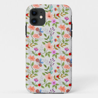 Capa Para iPhone 11 Flores E Borboletas