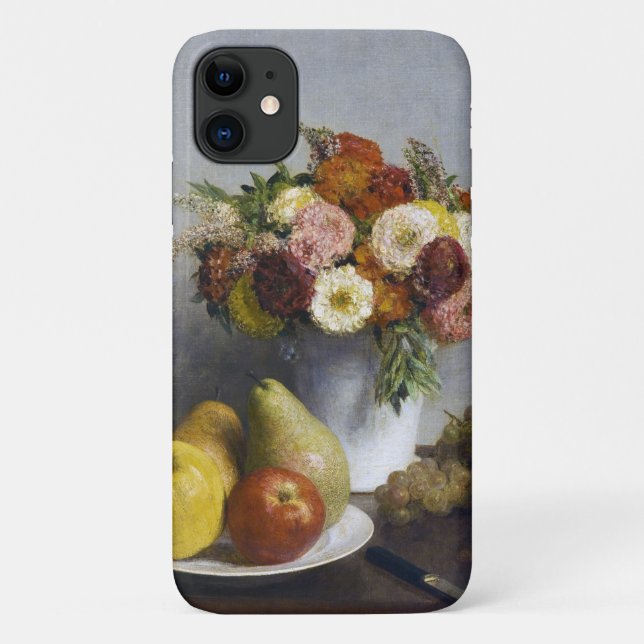 Capa Para iPhone 11 Flores e Frutas, Henri Fantin-Latour (Verso)
