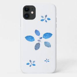 Capa Para iPhone 11 Flores Inclinadas em Branco