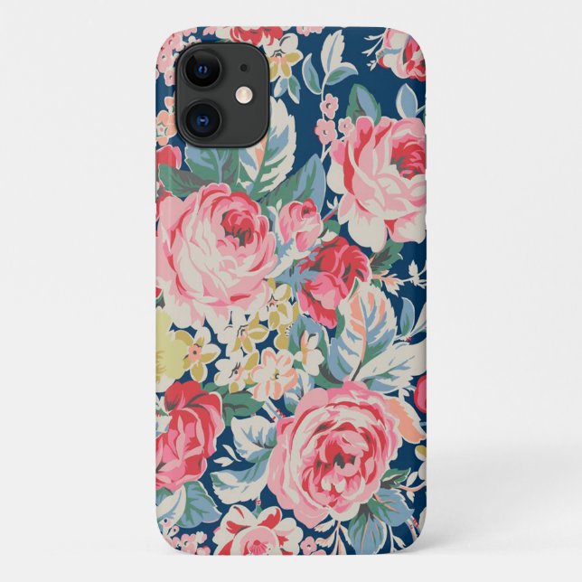 Capa Para iPhone 11 Flores Lindas Adoráveis Modernas em Flor (Verso)