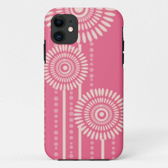 Capa Para iPhone 11 Flores modernas dos pontos: Case mate da (Verso)