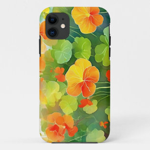 Capa Para iPhone 11 Flores Nasturtium Vibrantes
