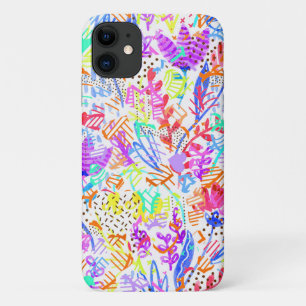 Capa Para iPhone 11 Flores pastéis abstratas