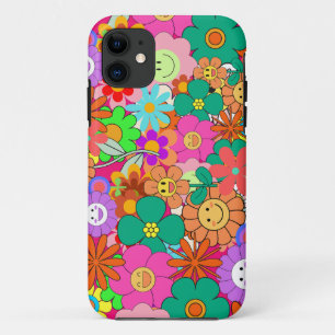 Capa Para iPhone 11 Flores Retro Groovy Boho Hippie
