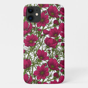 Capa Para iPhone 11 Flores rosa Cosmos
