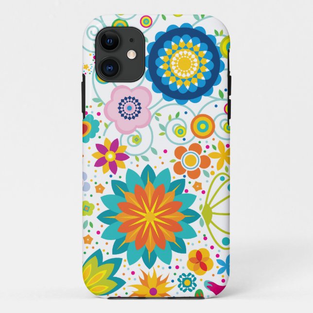 Capa Para iPhone 11 Flores selvagens (Verso)