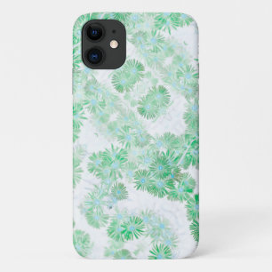 Capa Para iPhone 11 Flores Selvagens de Turquesa Pálida Pastel iPhone
