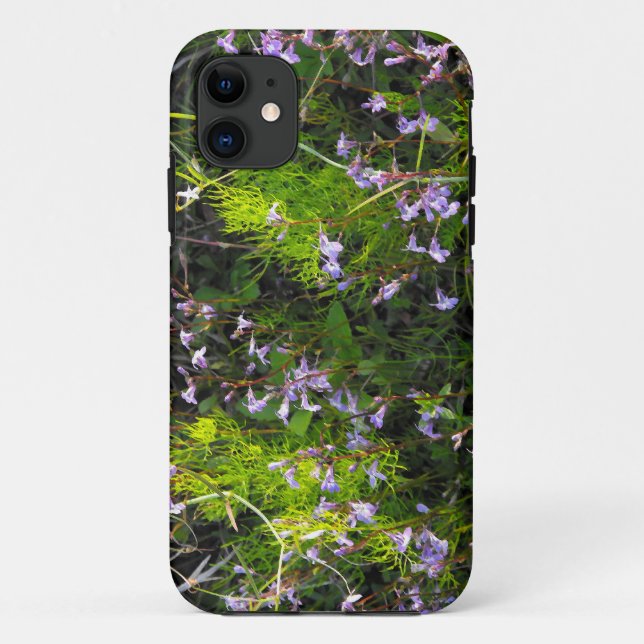 Capa Para iPhone 11 Flores selvagens num Campo Verde (Verso)