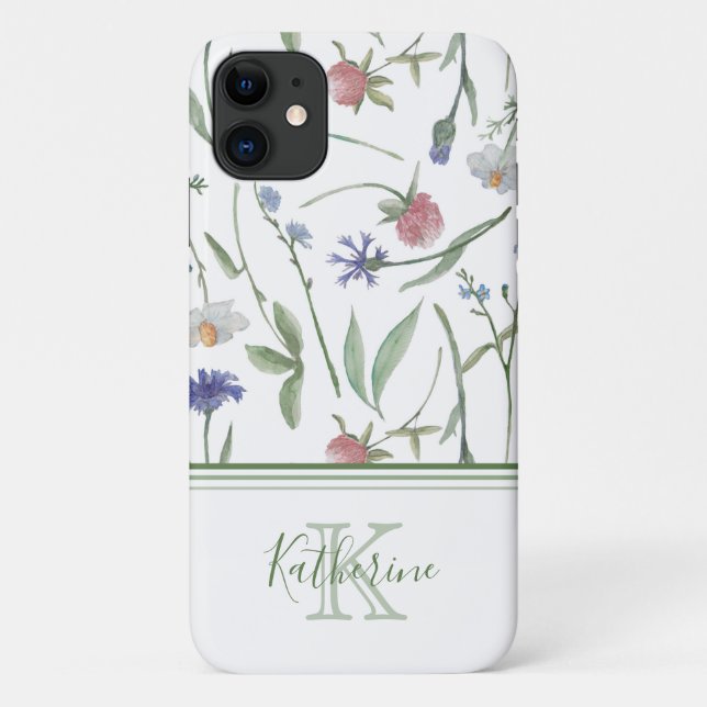 Capa Para iPhone 11 Flores silvestres de Densidade personalizadas (Verso)
