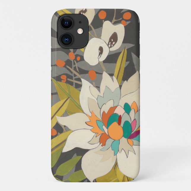 Capa Para iPhone 11 Flores Tropicais (Verso)