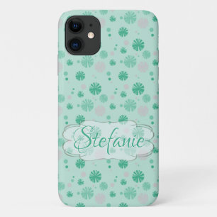 Capa Para iPhone 11 Flores Verdes Retrovisoras