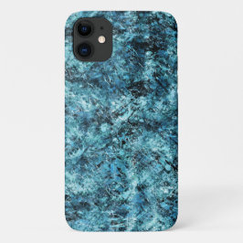 Capa Para iPhone 11 Floresta azul sob nevasca ou trincado