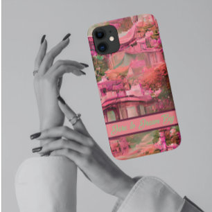 Capa Para iPhone 11 Floresta de Fantasia Encantadora Rosa