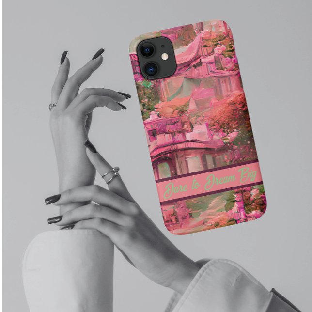Capa Para iPhone 11 Floresta de Fantasia Encantadora Rosa (Criador carregado)