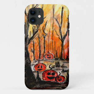 Capa Para iPhone 11 Floresta de Halloween