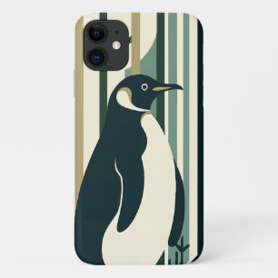 Capa Para iPhone 11 Floresta de Ilustração de Creme Verde-Oliva