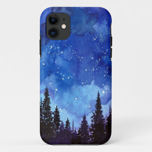 Capa Para iPhone 11 Floresta do céu nocturno