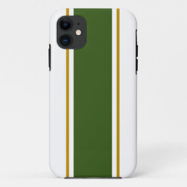 Capa Para iPhone 11 Floresta Esverdeada Marrom Esportivo Listras de Co
