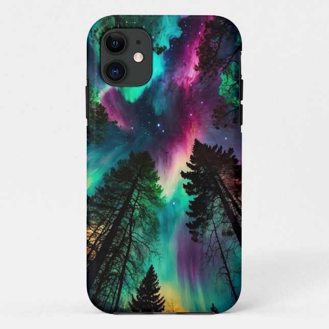 Capa Para iPhone 11 "Floresta Galáxica" (Verso)