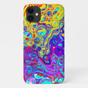 Capa Para iPhone 11 Fluido digital Abstrato moderno