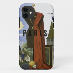 Capa Para iPhone 11 Fly Paris France Viagens vintage