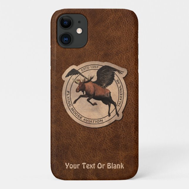 Capa Para iPhone 11 Flying Moose Aviation Patch (Verso)