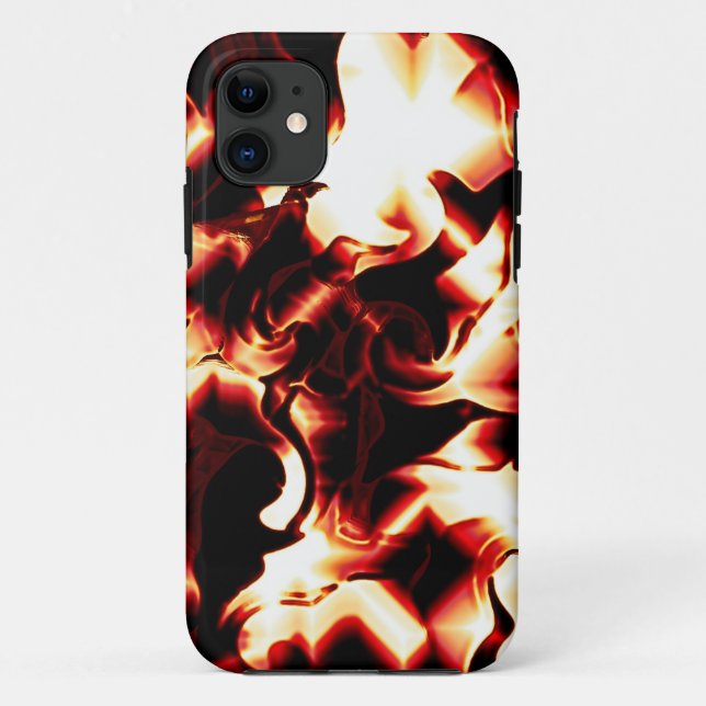 Capa Para iPhone 11 Fogo esculpida sobre fundo escuro (Verso)