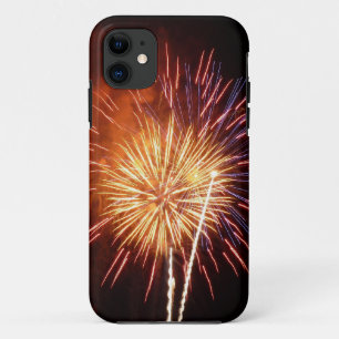 Capa Para iPhone 11 Fogos de artifício vermelho, branco e azul I Patri