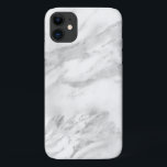 Capa Para iPhone 11 Folha de prata elegante | Chic Marble<br><div class="desc">Girly Elegant Silver Foil | capa de telefone de mármore chico com veias na moda do estilo folha de prata e mármore chico clássico.</div>