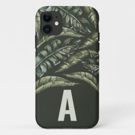 Capa Para iPhone 11 Folha tropical personalizada inicial