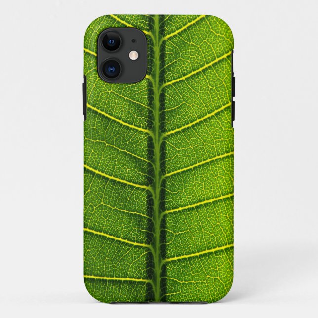 Capa Para iPhone 11 Folha verde (Verso)