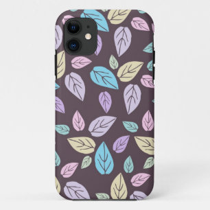 Capa Para iPhone 11 folhas coloridas do teste padrão