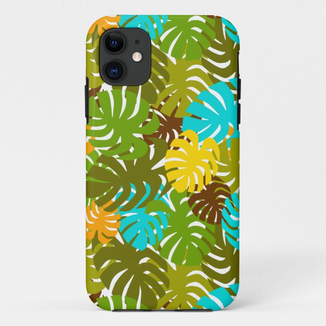 Capa Para iPhone 11 Folhas de Monstera (Verso)