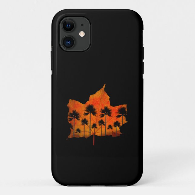 CAPA PARA iPhone 11 FOLHAS DE OUTONO ÁRVORES (Verso)