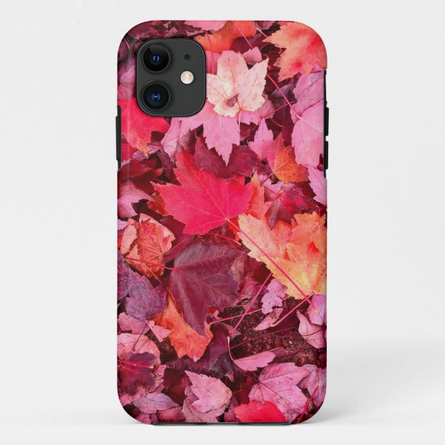 Capa Para iPhone 11 Folhas de outono Coloridas (Verso)