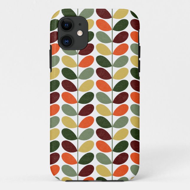 Capa Para iPhone 11 Folhas Retro II (Verso)